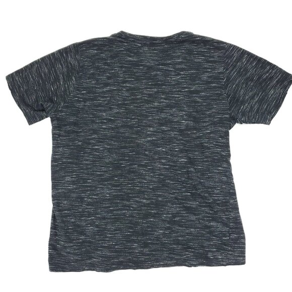 Hudson & Barrow NYC Henley Shirt Mens XL Black Heathered Short Sleeve - Picture 6 of 7